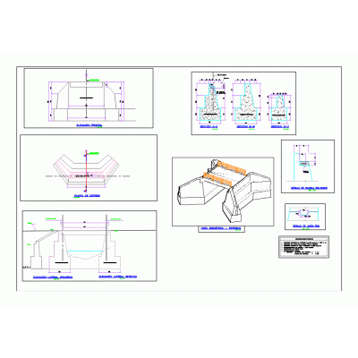 Plano ponton estructuras y detalles