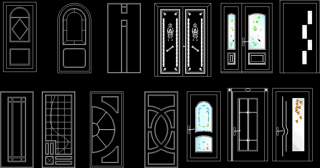 Design of doors in elevation