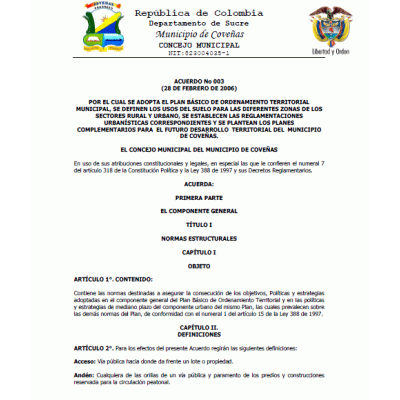 Plan Territorial de Covenas