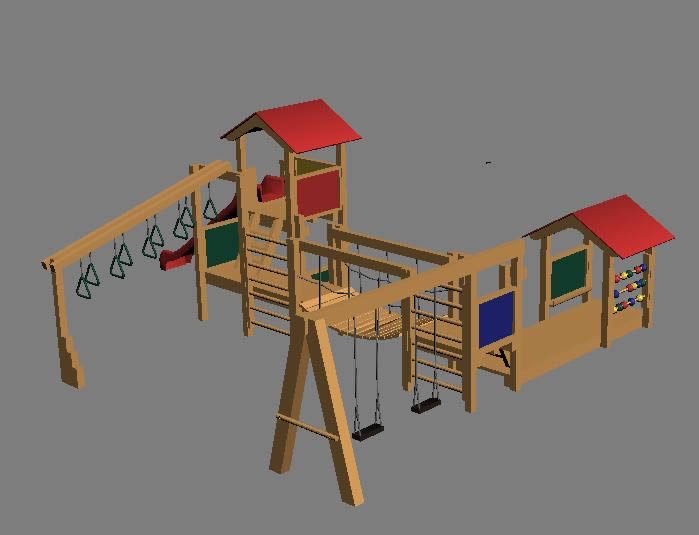 parque infantil jardim 3d