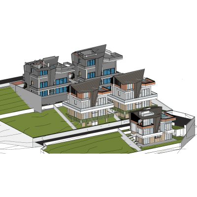 Diseño de Villa Residencial en Terreno Inclinado