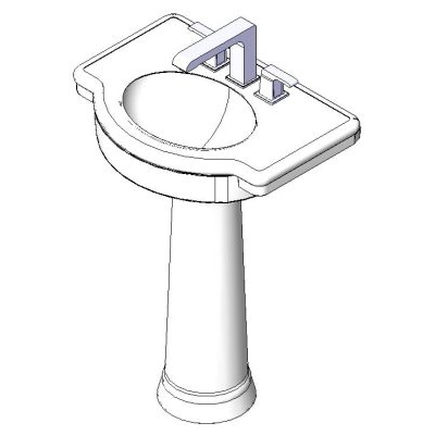 Lavabo con pedestal