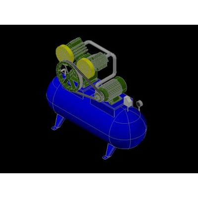 Compresor de aire en 3d