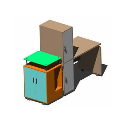 Furniture for computer and tv in 3d
