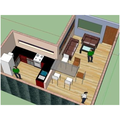 Sala comedor 3d