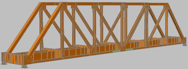 travatura reticolare in acciaio del ponte ferroviario