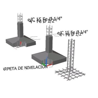 Detalle constructivo zapatas