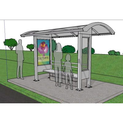 Parada de autobus 3d