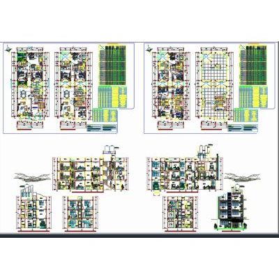 Plano Completo de Edificio Multifamiliar