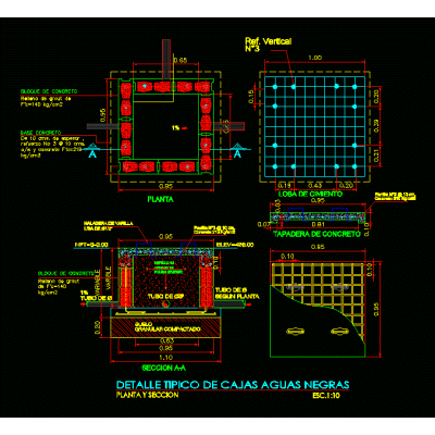 Caja de registro aguas negras