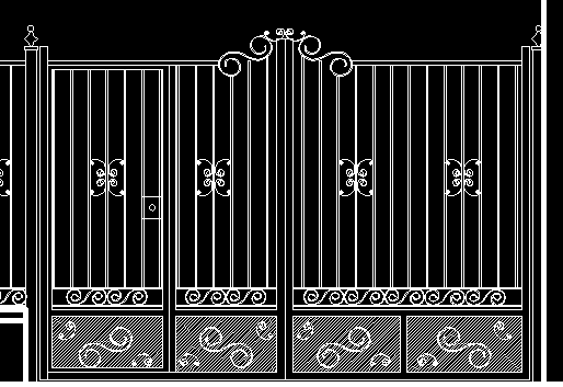 Detalhes do ferreiro - portão de acesso