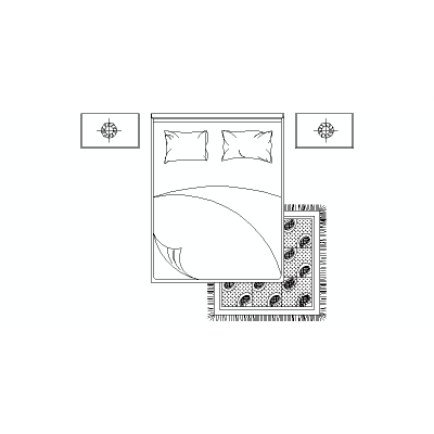 Conjunto Dormitorio Con Cama De 160Cm, Visto En Planta