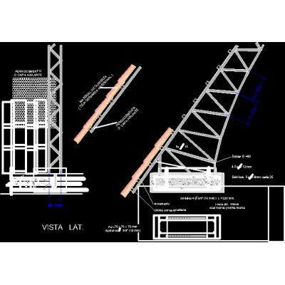 Estructura metalica - vista lateral