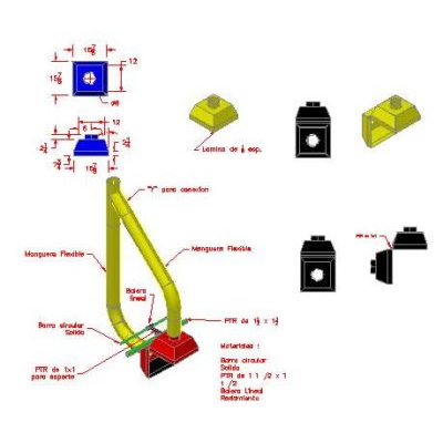 Extractor de humos 3d