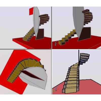 Diseno Espiral de Escalera Interna