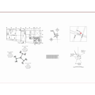 Planta arquitectónica para torre de telecomunicaciones.