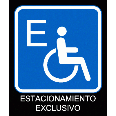 Simbolo estacionamiento exclusivo