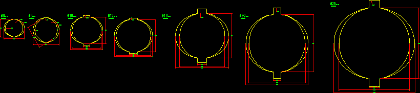 Diâmetros de aços acindáricos - arg.