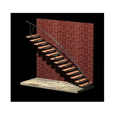Escalera Metalica con Estilo Curvo
