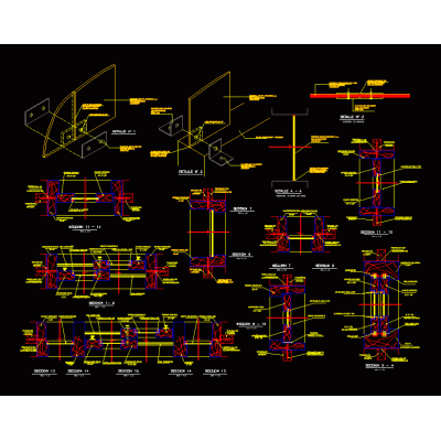 Construction details of windows.