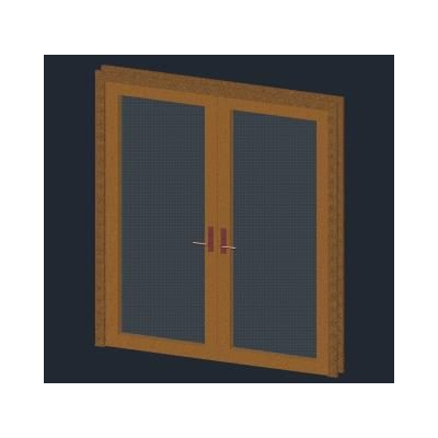 3d de doble puerta