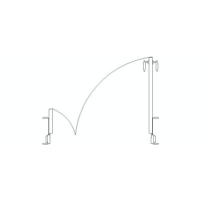 puerta doble en planta de 120 cm