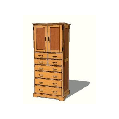 Chest of Drawers with Upper Cabinet