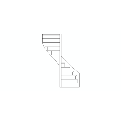 Escalera Helicoidal En Alzado