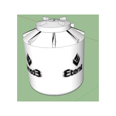 tanque de água 3d eternit