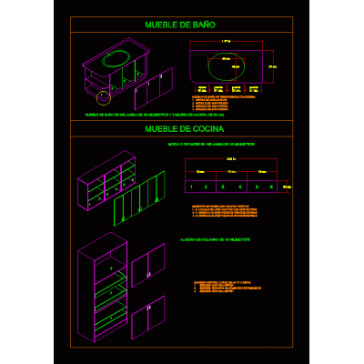 Mueble de bano; repostero de pared y alacena