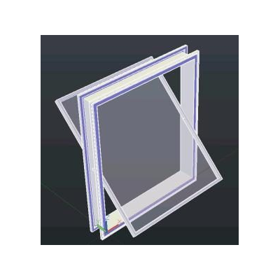 Ventana basculante horizontal 3d