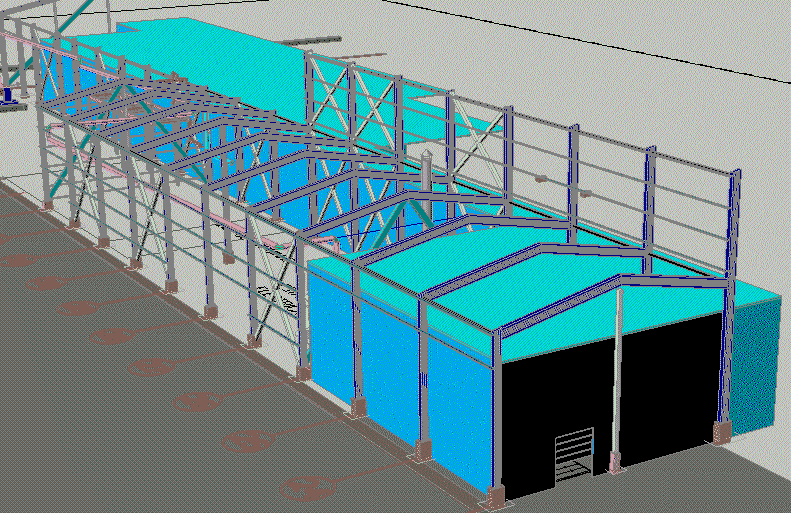 Industrial warehouse structure