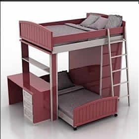 3d bunk bed