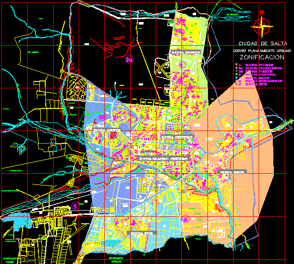 General plan of Salta province of Argentina