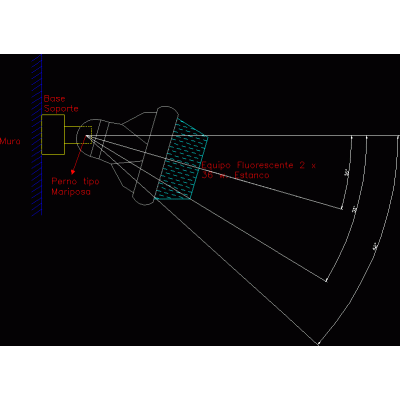 Soporte equipo fluorescente