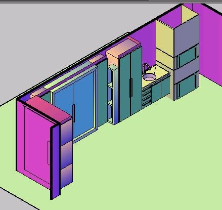 Movel for garage in 3d
