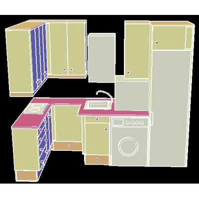 Diseno de Cocina L en Blanco