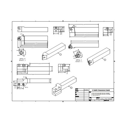 Diseno de porta cuchillas para torno