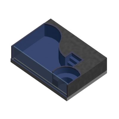 Piscina de borde infinito modelo revit