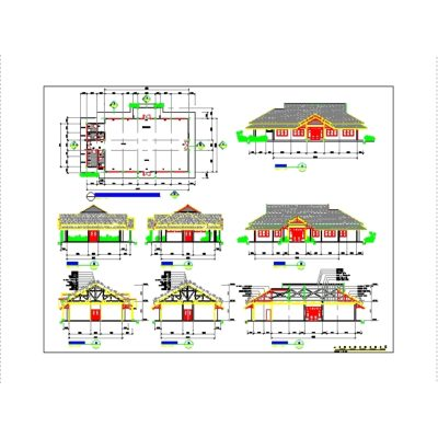 Centro Comunitario en Planta y Alzado