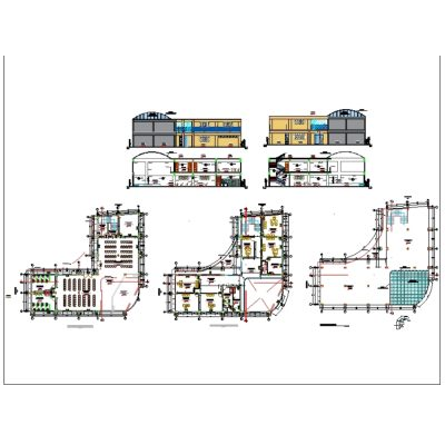 Communal premises - autocad