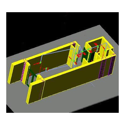 Estructura Modular para Soportar Paneles Solares 8 Detalle isometrico de habitacion