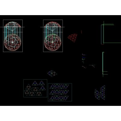 Estructura de un domo geodesico
