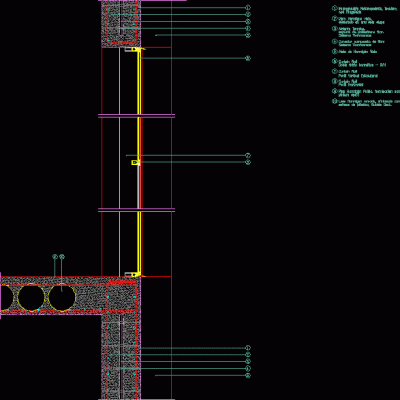 Muro hormigon con aislacion - curtain wall