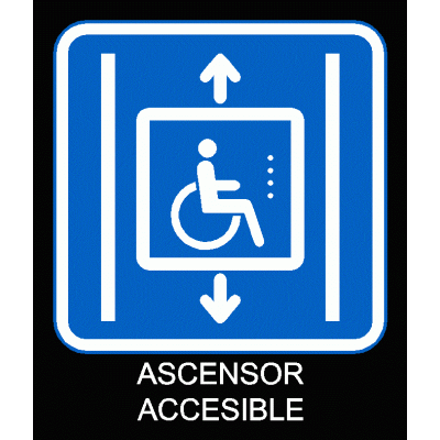 Simbolo ascensor accesible