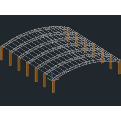 Galpon Curvo de Estructura Metalica