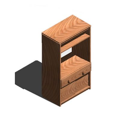 Mueble tv 3d con materiales