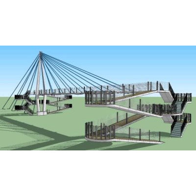 Puente peatonal 3d