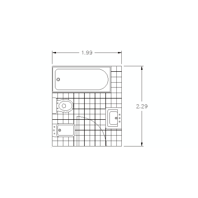 Baño Completo de 4 Piezas en Planta