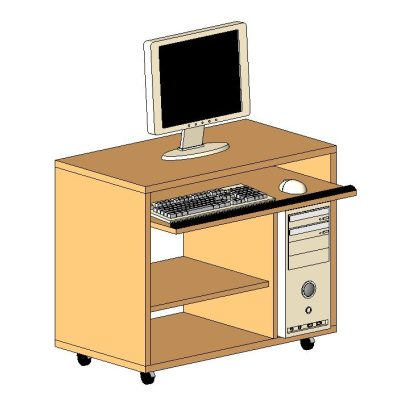 Compact Desk with Wheels